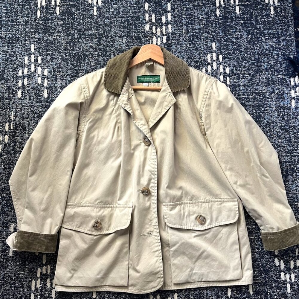 Lands' End Utility barn Jacket with Brown Collar